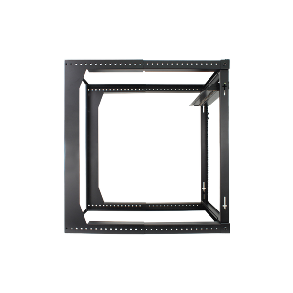 16U Open Wall Mount Frame Rack with Hinge - J2R Cabling Supplies