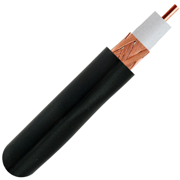 RG59 Bare Copper Coaxial with 95% Bare Copper Braid - 1000ft. - J2R Cabling Supplies