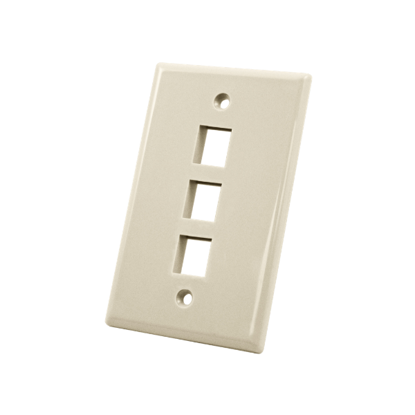 3 Port Wall Plate - J2R Cabling Supplies