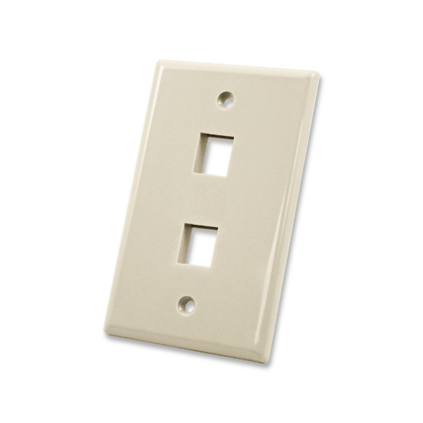 2 Port Wall Plate - J2R Cabling Supplies