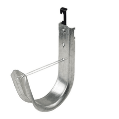 J-Hook. 4" Pre-Galvanized Steel w/ Wing for 1/4'' Rod