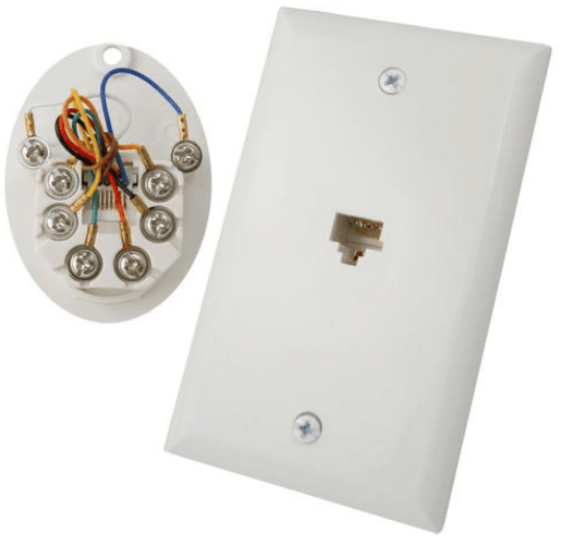 1 Port RJ45 Wall Plate - J2R Cabling Supplies