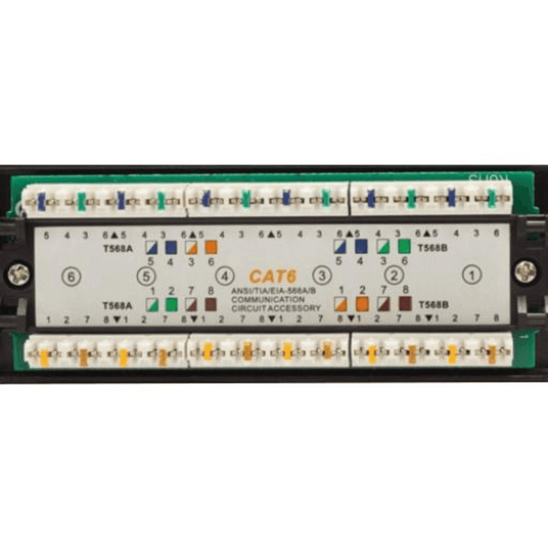 12 Ports CAT6 Mini Patch Panel - J2R Cabling Supplies