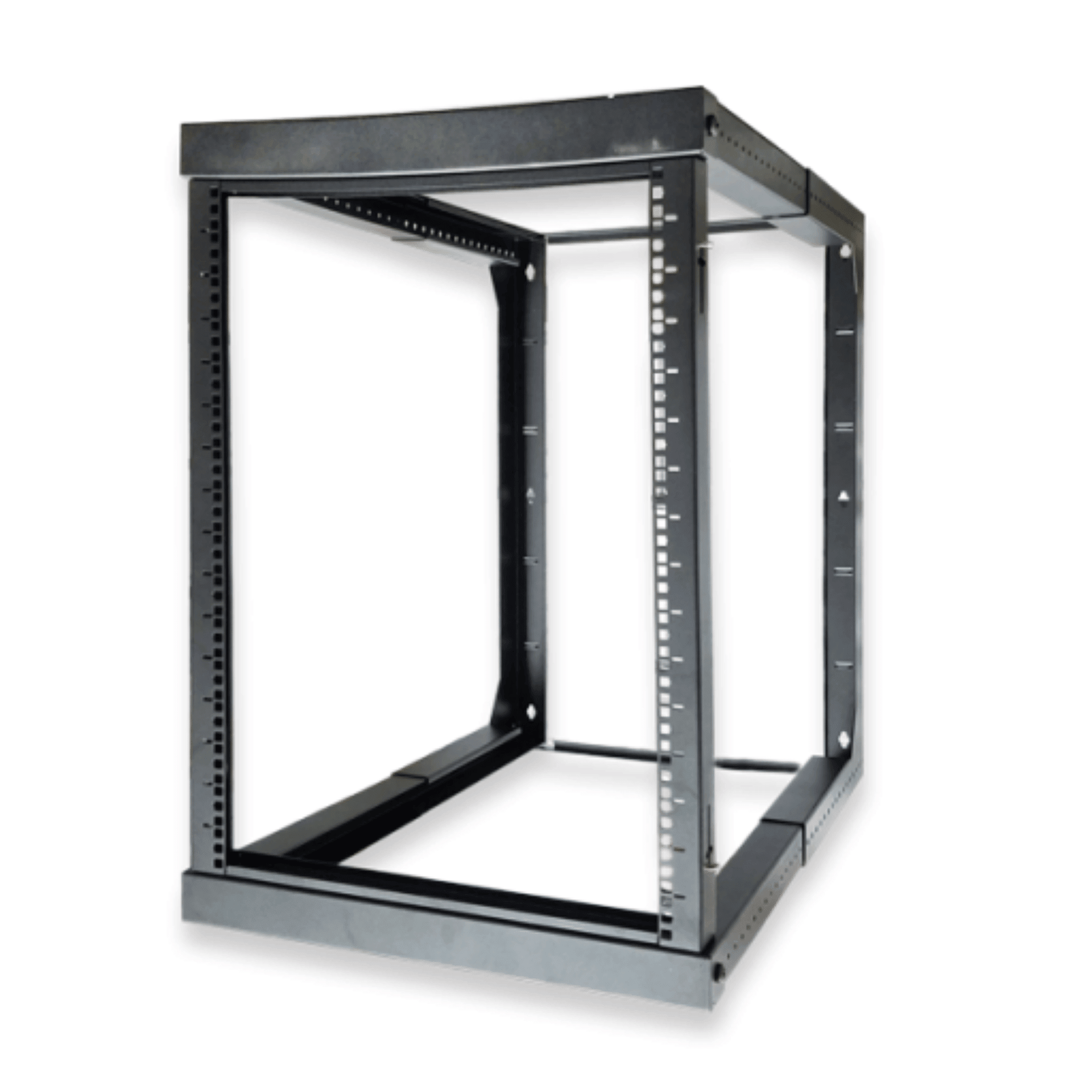 12U Open Wall Mount Frame Rack with Hinge - J2R Cabling Supplies