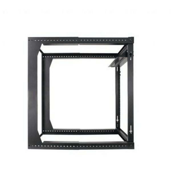 12U Open Wall Mount Frame Rack with Hinge - J2R Cabling Supplies