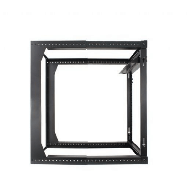 16U Open Wall Mount Frame Rack with Hinge - J2R Cabling Supplies