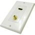 1 HDMI and 1 F81 Wall Plate - White - J2R Cabling Supplies 