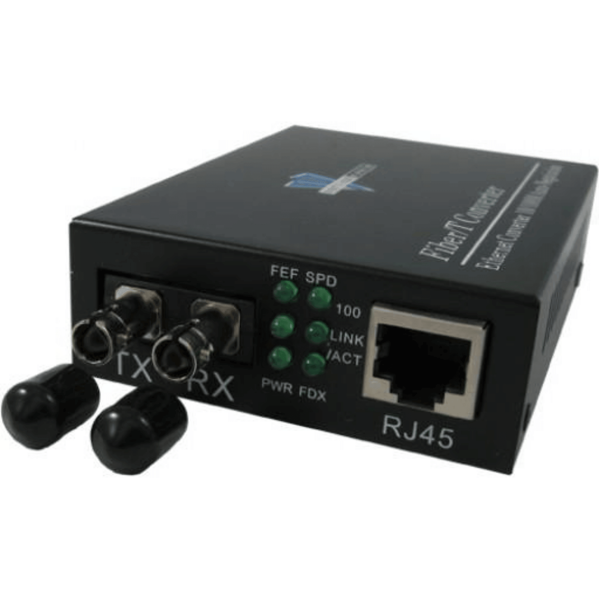 20Km 10/100Base-TX/FX Bridge Single-Mode Media Converter-ST Connector - J2R Cabling Supplies