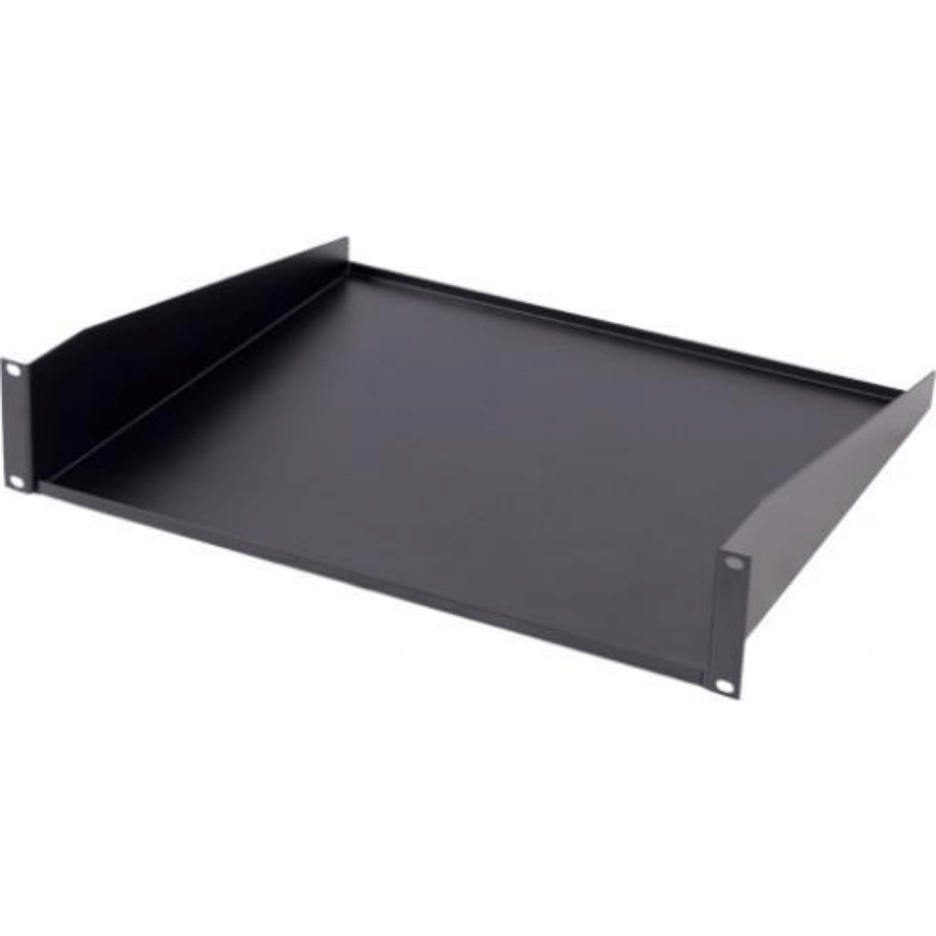 2U Non Vented Shelf - Black - J2R Cabling Supplies