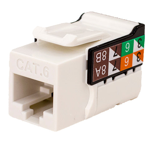 25 PACK - CAT6 Keystone Jack V-MAX Series - J2R Cabling Supplies 
