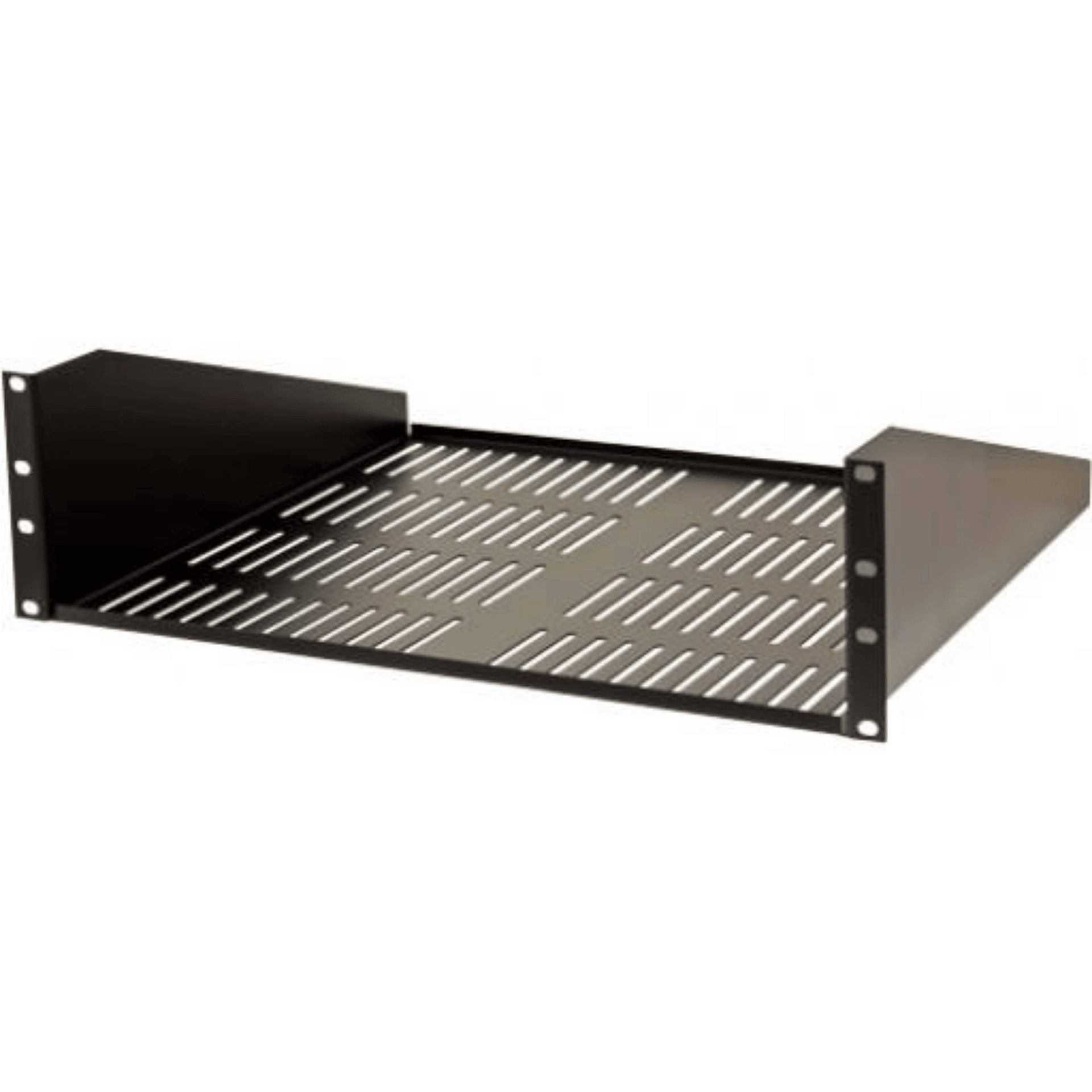 3U Vented Shelf - Black - J2R Cabling Supplies