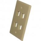 4 Port Wall Plate - J2R Cabling Supplies
