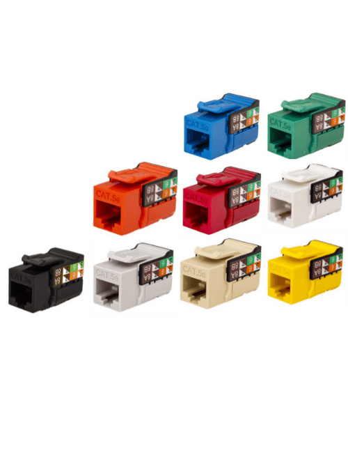 50 PACK - CAT5E Keystone Jack V-MAX Series - J2R Cabling Supplies
