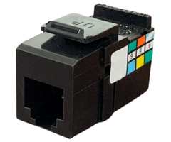 50 PACK - Voice Grade QuickPort Snap In Connector , 6P6C - Black