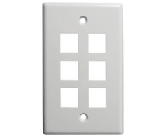 6 Port Wall Plate