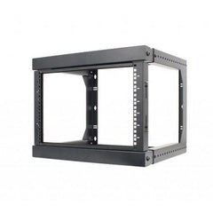 8U Open Wall Mount Frame Rack with Hinge