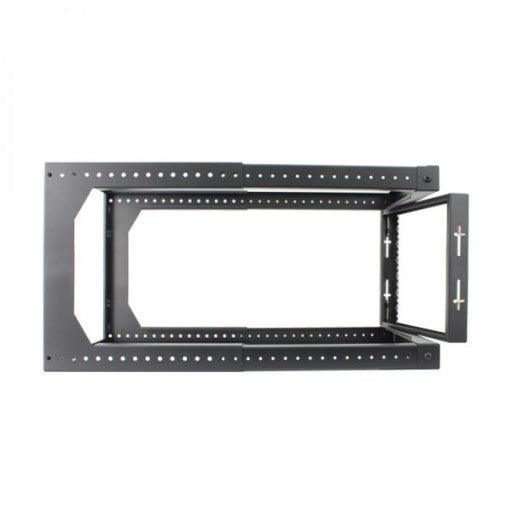 8U Open Wall Mount Frame Rack with Hinge - J2R Cabling Supplies