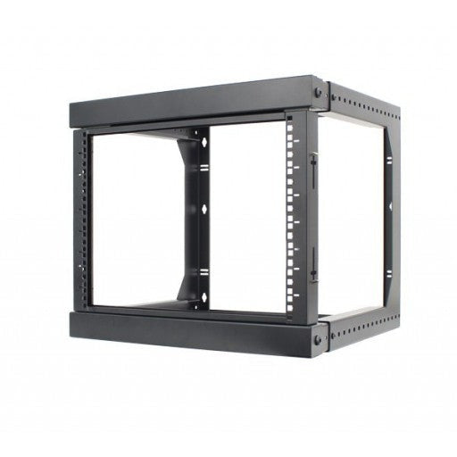 9U Open Wall Mount Frame Rack with Hinge - J2R Cabling Supplies