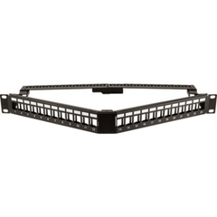Angle Blank Patch Panel with Support Bar- 24 Port