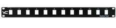 Blank Patch Panel - 12 Port - Black
