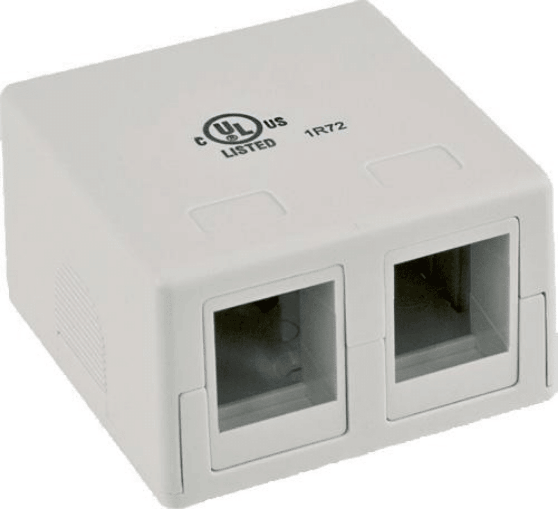 Blank Surface Mount Box, 2-Port - J2R Cabling Supplies