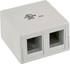 Blank Surface Mount Box, 2-Port - J2R Cabling Supplies
