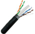 CAT6 550MHz Direct Burial Outdoor Cable 1000ft. Dual Jacket - Black - J2R Cabling Supplies