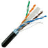 CAT6 550MHz Shielded Direct Burial Outdoor Cable 1000ft. Gel Filled - Black - J2R Cabling Supplies