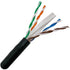 CAT6 550MHz UV Rated Bulk Cable 1000ft. - Black - J2R Cabling Supplies