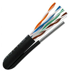 CAT6 Aerial Outdoor Cable with Messenger - 1000 FT