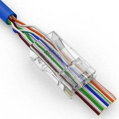 CAT6 RJ45 Feed Through Modular Plug - 100 Pack