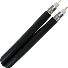 Dual RG6 Standard Shield Coaxial - 500ft. - Black