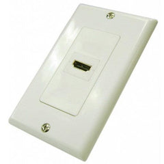 HDMI 1 Port Wall Plate - White