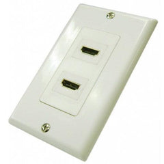 HDMI 2 Port Wall Plate - White