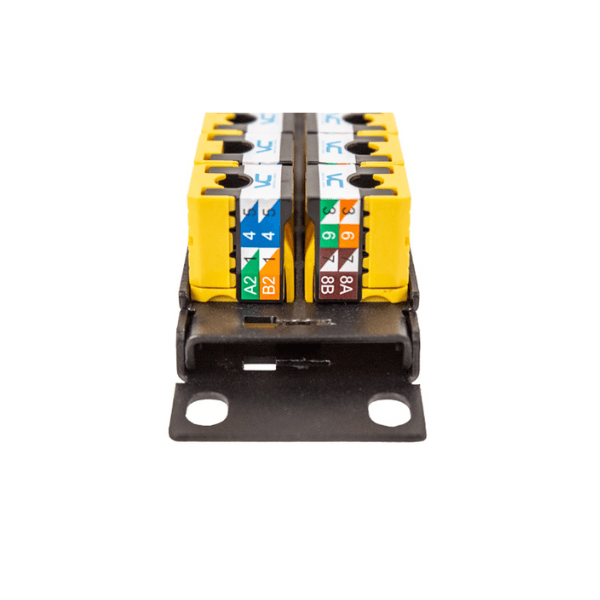 High-Density Blank Rack Mount Panel, 48 Port Keystone Module - 1U - Black - J2R Cabling Supplies