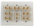 Home Theater Wall Plate 7.2 Channel - Off White - J2R Cabling Supplies
