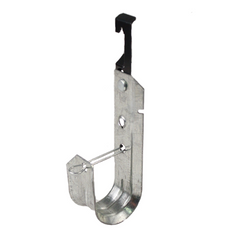 J-Hook. 1 5/16" Pre-Galvanized Steel w/ Wing, #12 to 1/4'' Rod