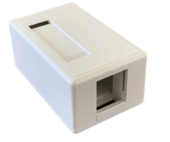 Surface Mount Box, QuickPort, 1-Port - White