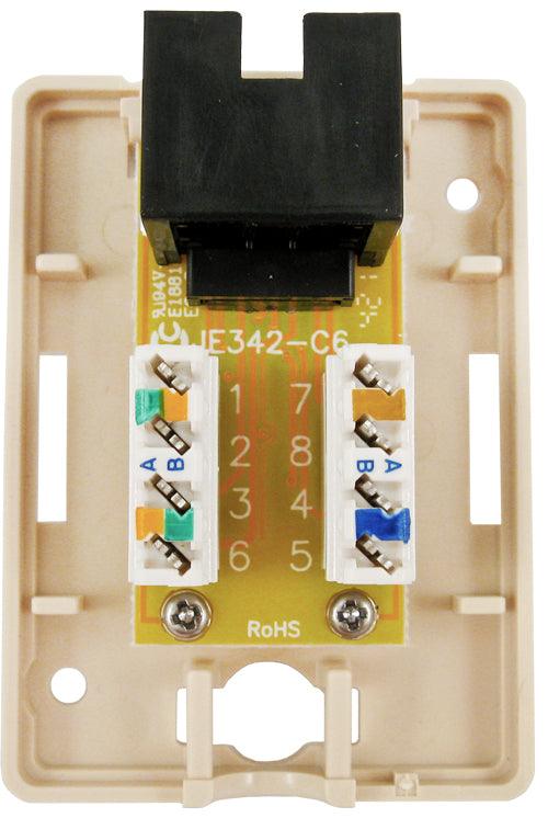 Surface Mount Box with 1 Cat5e Jack - J2R Cabling Supplies