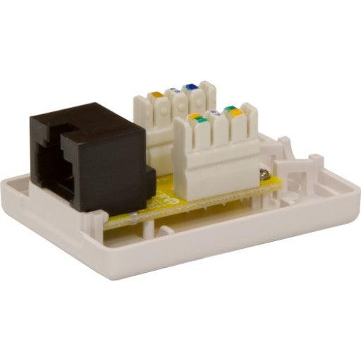 Surface Mount Box with 1 Cat6 Jack - J2R Cabling Supplies