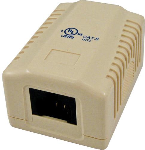 Surface Mount Box with 1 Cat6 Jack - J2R Cabling Supplies