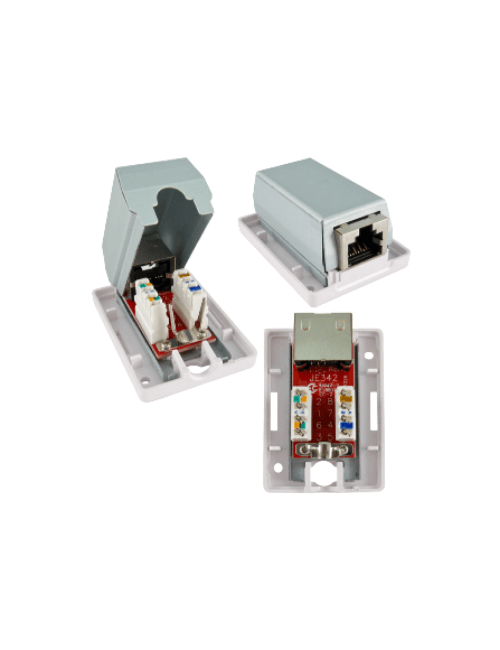 Surface Mount Box with 1 Cat6A Jack - J2R Cabling Supplies