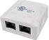 Surface Mount Box with 2 Cat6 Jacks - J2R Cabling Supplies