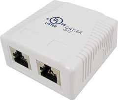 Surface Mount Box with 2 Cat6A Jack