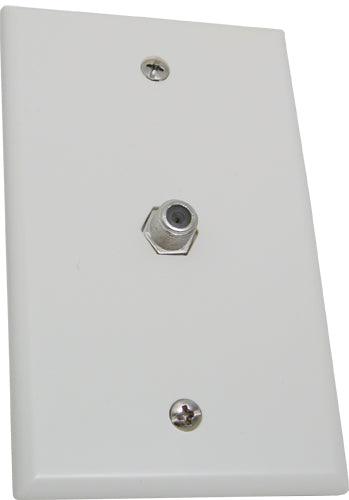 Wall Plate with 1 F81 Coax connector - J2R Cabling Supplies