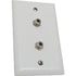 Wall Plate with 2 F81 Coax connector - J2R Cabling Supplies