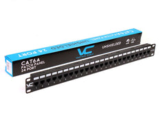 24-Port CAT6A Patch Panel – 19” Rack Mountable, 110 Type Termination