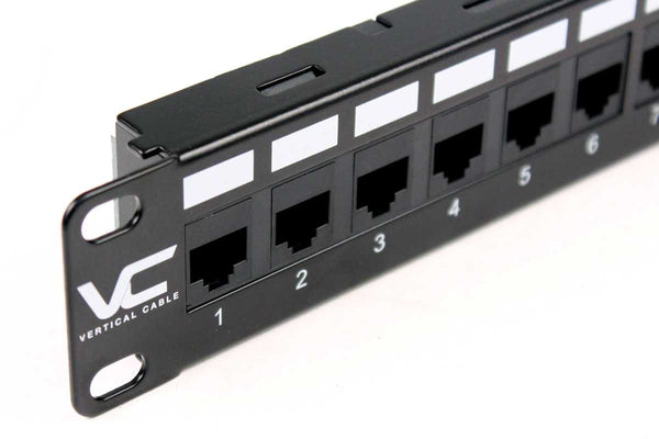 24-Port CAT6A Patch Panel, 19-Inch Rack Mountable, 110 Type Termination
