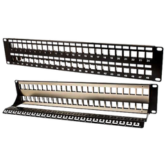 Blank Patch Panel - 48 Port - with Ground for Shielded Jacks