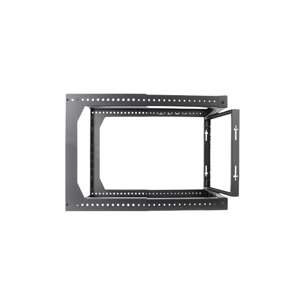 9U Open Wall Mount Frame Rack with Hinge - J2R Cabling Supplies 